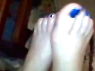 Bbw Blue Polished Toes